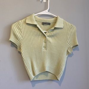 brandy melville light green top